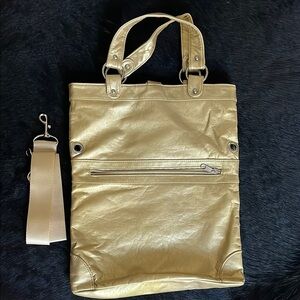 Gold Tote Bag never used. Gorgeous